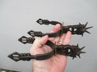 A Early Antique Iron & Brass Horse Riding Spurs 18th Century?