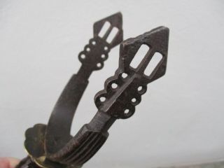 A Early Antique Iron & Brass Horse Riding Spurs 18th Century? 7