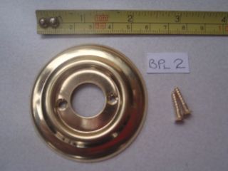 A 60 Mm Dia Pressed Brass Door Knob Rose / Back Plate For Rim Lock Fit Etc Bpl 2