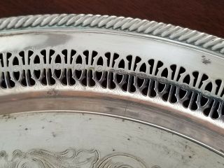 VINTAGE WM.  ROGERS SILVER PLATE SERVING TRAY 15 inch Round 172 8
