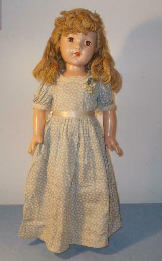 Antique Composition Doll 27 " Unmarked Yarn Hair Anne Shirley Effanbee?