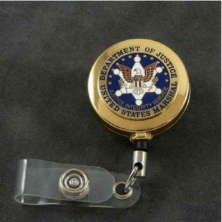 US Marshal Service USMS Seal Retractable Security ID Card Holder Badge Reel 2