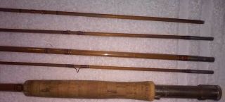 VINTAGE ANTIQUE WRIGHT & MCGILL GRANGER VICTORY FLY ROD 9 ' FT 1938 BAMBOO FISHING 2