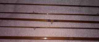 VINTAGE ANTIQUE WRIGHT & MCGILL GRANGER VICTORY FLY ROD 9 ' FT 1938 BAMBOO FISHING 5
