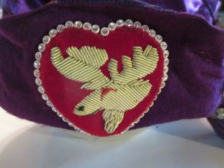 Vintage Authentic Purple Loyal Order Of Moose Lodge Ceremonial HAT 2