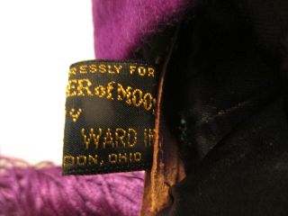 Vintage Authentic Purple Loyal Order Of Moose Lodge Ceremonial HAT 7