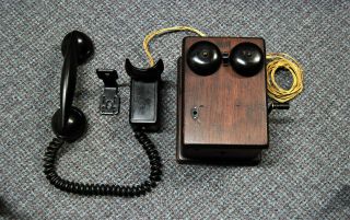 Antique Vintage – 211 Space Saver Telephone With 315a Magneto Ringer Box