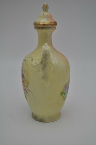Antique Royal Saxe ES Germany Prussia Porcelain Vase Lidded Vase Floral Urn 5