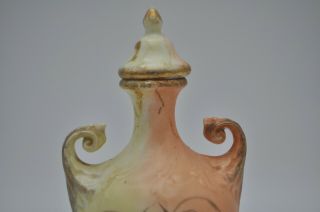 Antique Royal Saxe ES Germany Prussia Porcelain Vase Lidded Vase Floral Urn 8