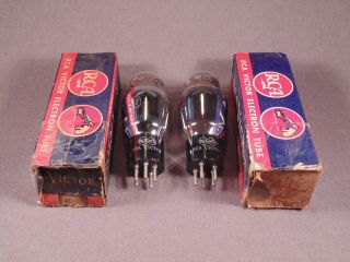 2 47 Type Rca Victor Hifi Antique Radio Amp Vacuum Tubes Matching Codes 717
