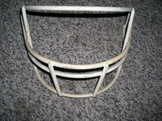 Vintage Riddell Metal 3 Bar Football Facemask,  White,  Game,