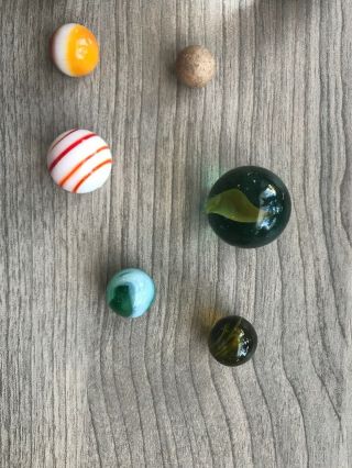Antique Clay Marbles And Sulphide 4