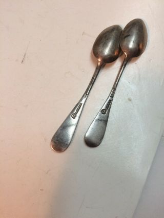 Antique Russian 84 Sterling Spoons 8