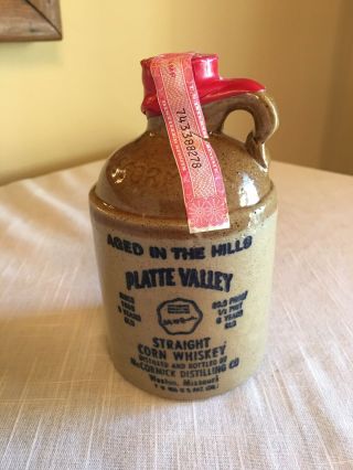 Mccormick Platte Valley Vintage Miniature Whisky Jug Stoneware Crock Jar