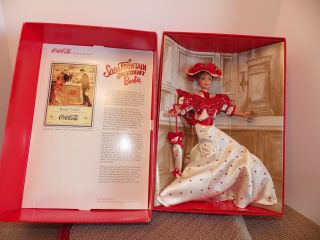 Vintage Coca - Cola Soda Fountain Sweetheart Barbie 1st In Series 1996 Nib