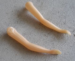 Set Of Vintage 1960s Thin Plastic Doll Arms 3 1/2 " Long