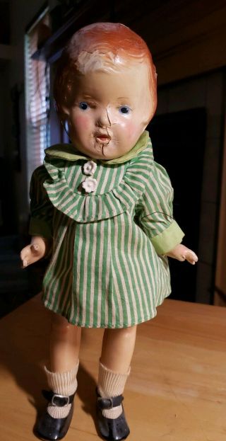 Vintage Arranbee R&b 12 " Nancy Baby Doll.  Dressed,  Patsy Type.  Old