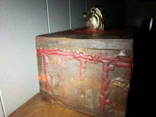 Antique Dybbuk Box - Metal Lion Head - Hebrew & Symbolism - W Strange Wax 7