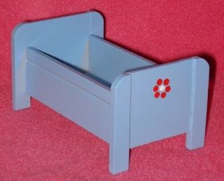Mib Vintage Miniature East Germany Wooden Doll Bed