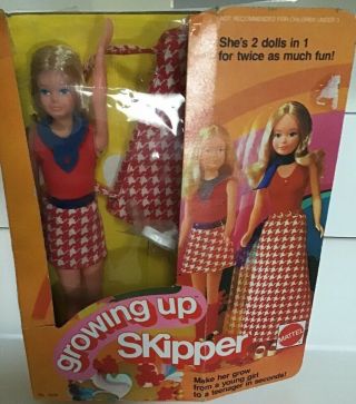 Vintage Growing Up Skipper Doll 1974 Mattel 7259 Barbie 