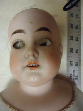Antique Bisque Head Germany Doll leather body TLC needed 2