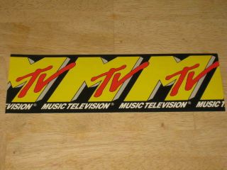 Mtv / Music Television Promotional Bumper Sticker 1982 Cool
