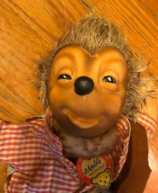 Vintage Steiff Mecki Hedgehog Hand Puppet - 8 