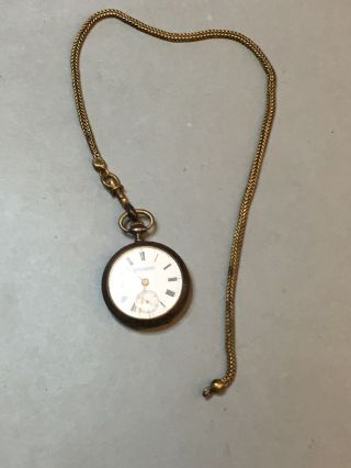 Antique Old Pocket Metal Watches " Louange " With Chain