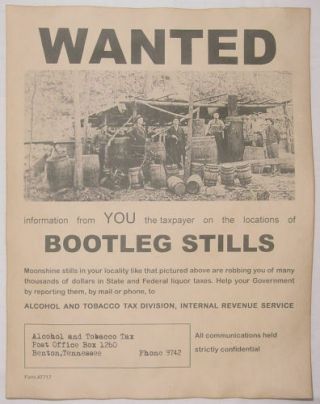 Set of 4 Moonshine Wanted Posters Popcorn Sutton,  Johnse Hatfield,  more 4