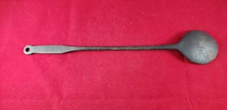 Antique 14 " Wrought Iron Spoon Hearth Primitive Tool Rustic Kitchen Fireplace