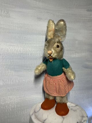 Rare Vintage German Steiff Dressed Girl Bunny Easter Rabbit “nikili” 1945 - 1952