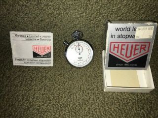 Vintage Heuer Trackmate Mechanical Stop Watch Great - Shape