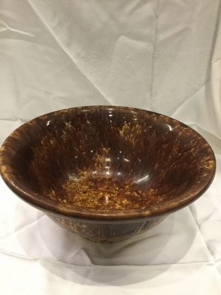 Large Brown Antique Bennington Pottery Bowl