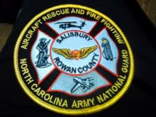 North Carolina Army National Guard Aircraft Fire Rescue Firefighting 4 " Patch
