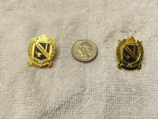 Set Of 2 Pi Lambda Phi Lapel Pins Gold Plated Butterfly Clutch Back Rare