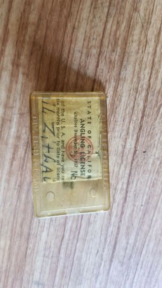 1957 California Fishing License Angling License pin vintage collectables tackle 4