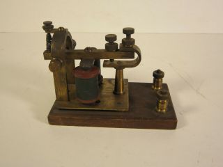 Antique Vintage Old Telegraph Morse Code Sounder Railroad