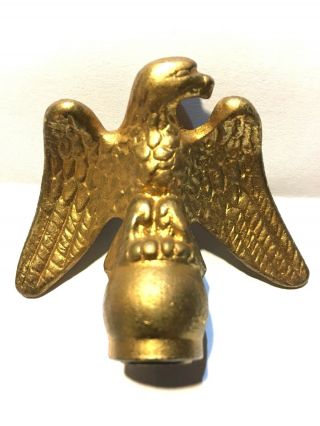 Brass Finish Eagle Ornate Lamp Finials 2 3/4 " W X 2 1/4 " H