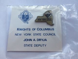 Knights Of Columbus K Of C York State Council Lapel Jacket Pin