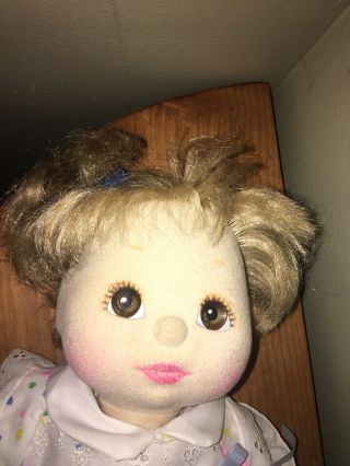 Vintage My Child Doll Blonde Hair Brown Eyes Pretty Face 2