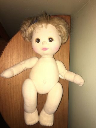 Vintage My Child Doll Blonde Hair Brown Eyes Pretty Face 3