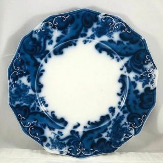 Antique Grindley Flow Blue " Argyle " Dinner Plate 10 " N/r