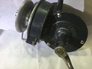 Antique Vintage Airex “standard” Half Bail Spinning Reel With Storage Bag