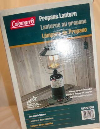 Vintage Coleman Two Mantle Adjustable Propane Lantern
