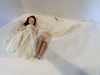 Vintage Ideal 10 1/2 In.  Bride Doll Restore,  Parts,  Clothes