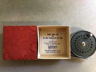 Vintage Weber Kalahatch No.  400 Fly Fishing Reel W/ Box & Insert