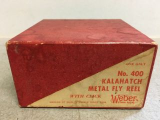 Vintage Weber Kalahatch No.  400 Fly Fishing Reel w/ Box & Insert 4