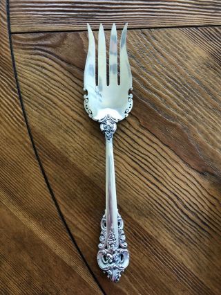 Wallace Grande Baroque Sterling Silver Salad Serving Fork - 9 - 3/8 " - No Mono