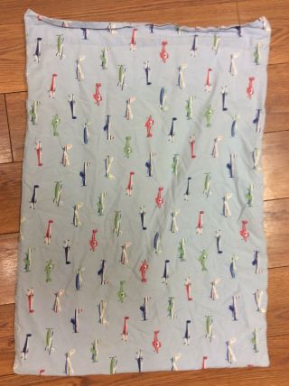 Pottery Barn Kids Pillow Case 1 Standard Airplanes Blue Red Green White Fun