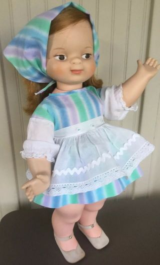 VTG American Character Doll & Toy Co,  23” Toddler Girl,  “Chuckles” - Made One Year 2